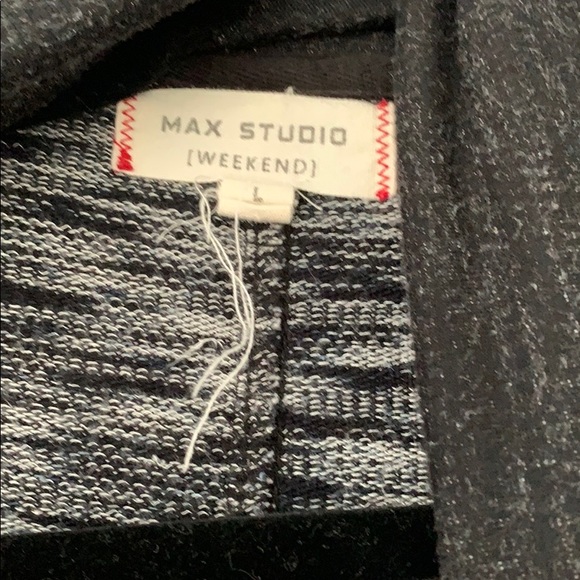 Max Studio grey open front cardigan - Picture 2 of 3